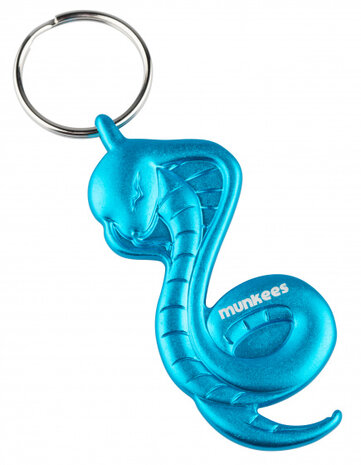 flesopener 3D Slang blauw staal 6,9 cm