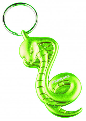 flesopener 3D Slang groen staal 6,9 cm