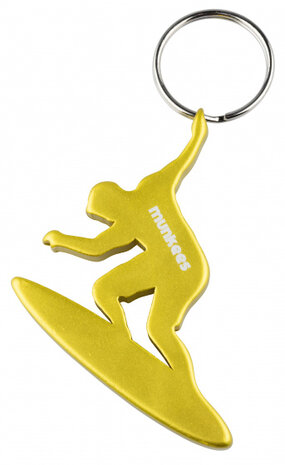 flesopener Surfer goud staal 5,4 cm