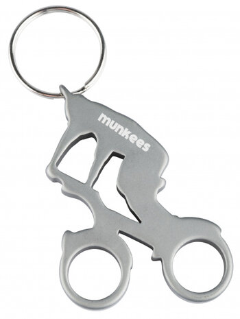 flesopener Fietser grijs staal 6,6 cm