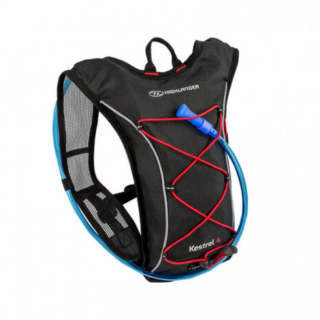drinkrugzak Kestrel met waterreservoir 6 Liter zwart/rood