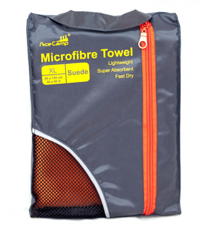 microvezel handdoek suede oranje XL