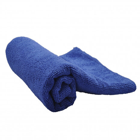 microvezel handdoek katoen blauw XS