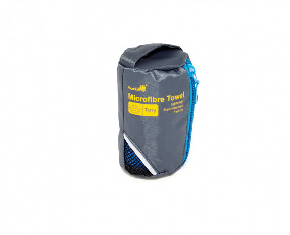 microvezel handdoek katoen blauw XS