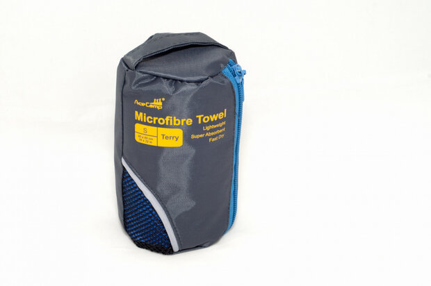microvezel handdoek katoen blauw S