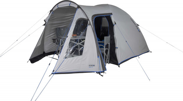 koepeltent Tessin 4-persoons 370 x 240 x 170 cm grijs