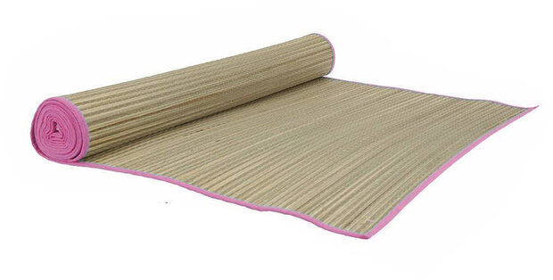 strandmat riet 60 x 180 cm roze