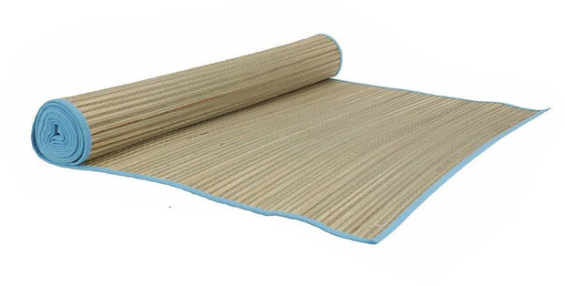 strandmat riet 60 x 180 cm blauw