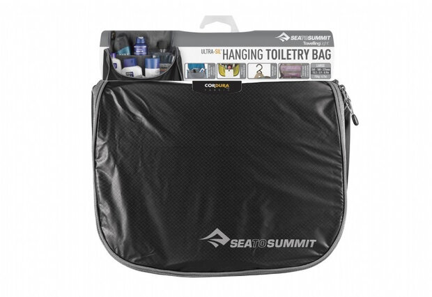 ophangbare toilettas ultra-sil zwart/grijs 3 liter