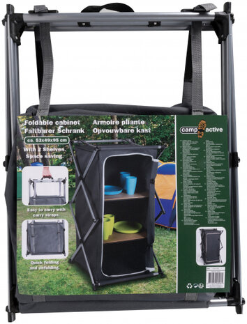 opvouwbare kast met 3 lagen 95x53x49cm antraciet