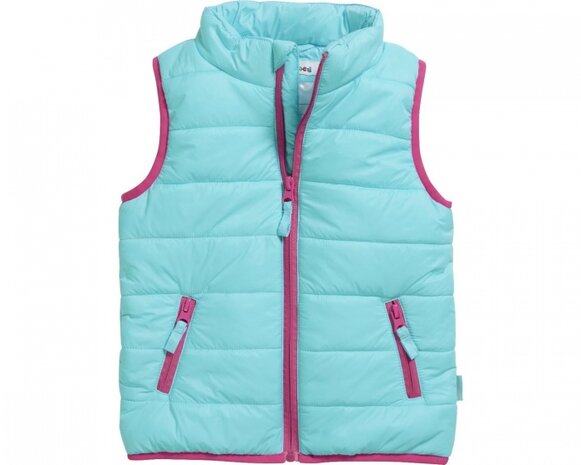 bodywarmer junior gevoerd turquoise maat 74