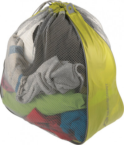 reiswaszak 17 liter nylon/mesh limegroen/grijs