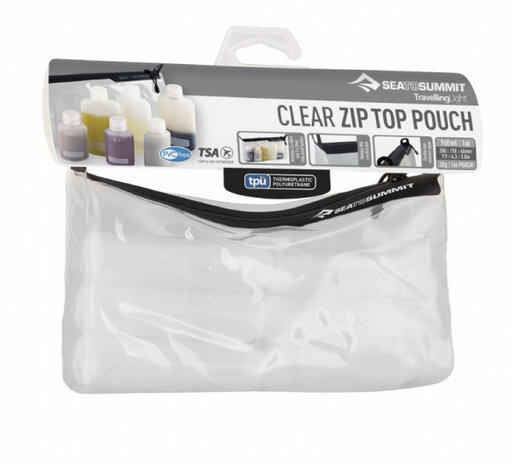 TPU Clear Ziptop Pouch Toilettas 960 ml