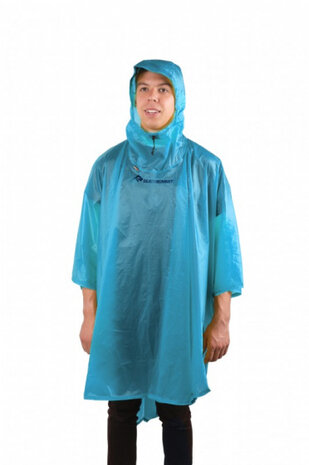 poncho 15D one size nylon blauw