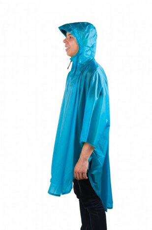 poncho 15D one size nylon blauw