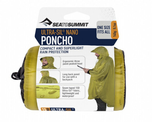 poncho 15D one size nylon geel