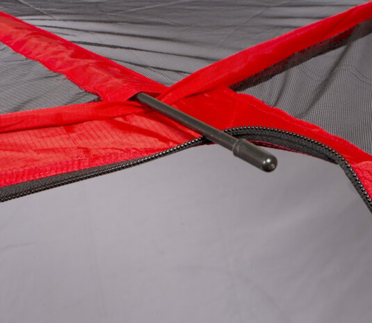 hangmat klamboe 380 gram grijs/rood