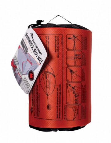 hangmat klamboe 380 gram grijs/rood