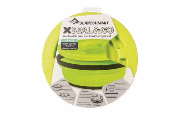 X-Seal &amp; Go campingschaal 600 ml lime
