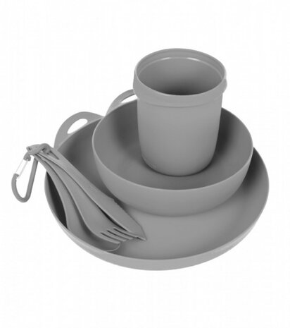 Delta Camp Set campingservies set 6-delig grijs