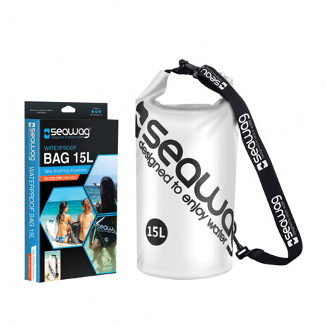 Waterproof Dry Bag 15 liter wit/zwart
