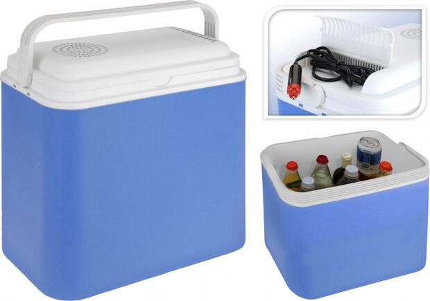 elektrische koelbox 12 volt 24 liter blauw