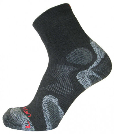 Trekking Mid Merino Crew wandelsokken zwart/grijs mt 39-41