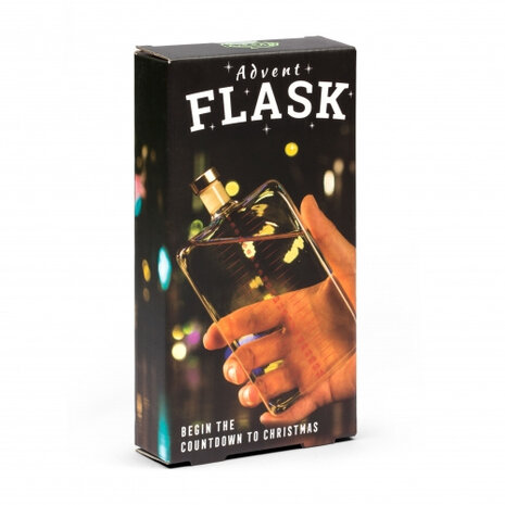 heupfles Advent Flask 400 ml glas transparant