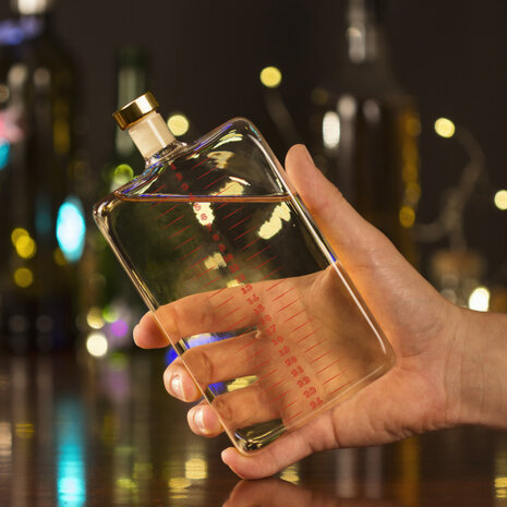 heupfles Advent Flask 400 ml glas transparant