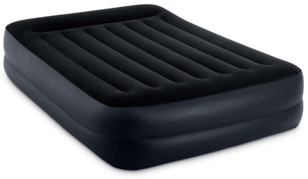luchtbed Queen Pillow Rest 152 x 203 cm PVC blauw/zwart