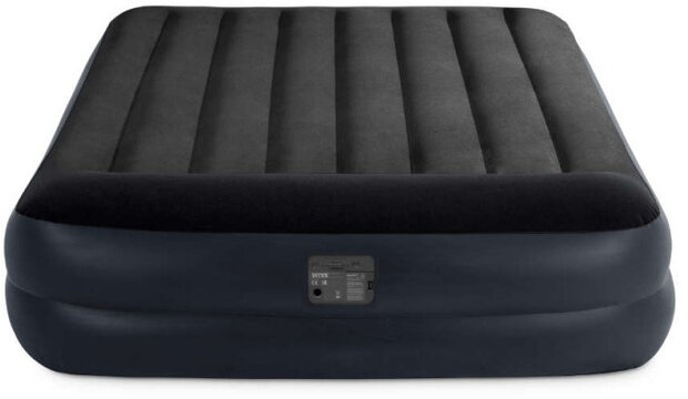 luchtbed Queen Pillow Rest 152 x 203 cm PVC blauw/zwart