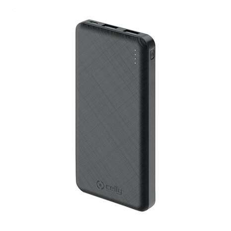 powerbank 10000 mAh 5 Volt 2,1 Amp&egrave;re zwart 2-delig