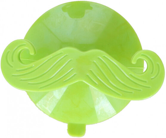 ophanghaak snor 7,5 x 6,5 cm PVC groen