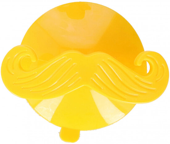 ophanghaak snor 7,5 x 6,5 cm PVC geel