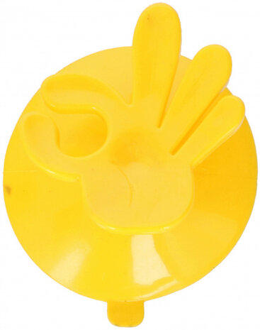 ophanghaak OK! 7,5 x 6,5 cm PVC geel
