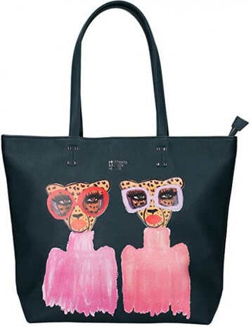 shopper dames 21,4 liter polyester zwart