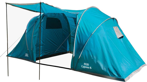 tent Cypress 6 polyester 595 x 225 x 195 cm blauw