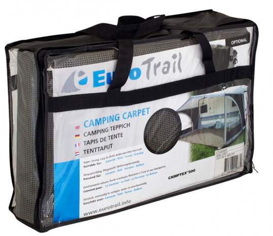 tenttapijt Camptex 250 x 500 cm PVC/nylon grijs