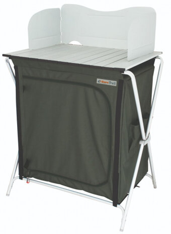 keukenkast Chur 85 cm aluminium/polyester groen
