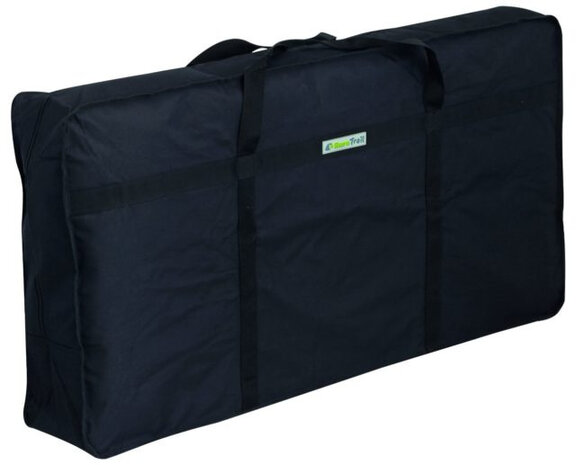 draagtas campingstoel 130 x 80 cm polyester grijs/zwart
