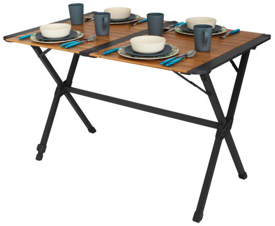 campingtafel Chamberry 70 x 110 x 70 cm bamboe bruin