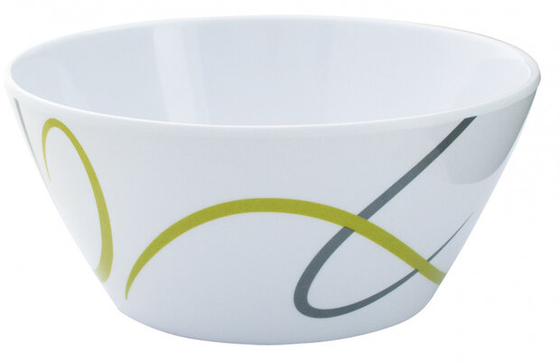 tafelservies Vienna melamine wit/groen/grijs 16-delig