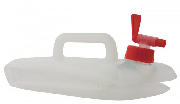 jerrycan met kraan opvouwbaar 10 liter polyetheen wit