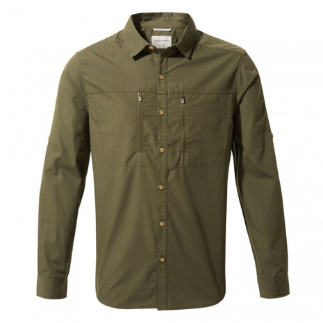 outdoorshirt Kiwi Boulder heren donkergroen maat S