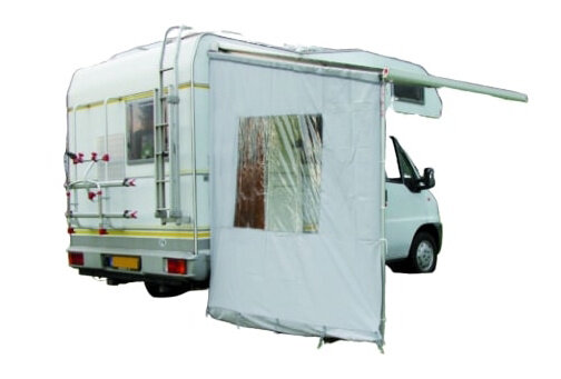 zijwand Camper met raam 235 x 220 cm polyester grijs