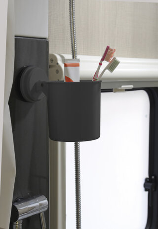 opbergbakje rond 11 cm ABS grijs