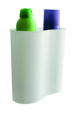 opbergbakje hoog 20 x 20 cm ABS wit