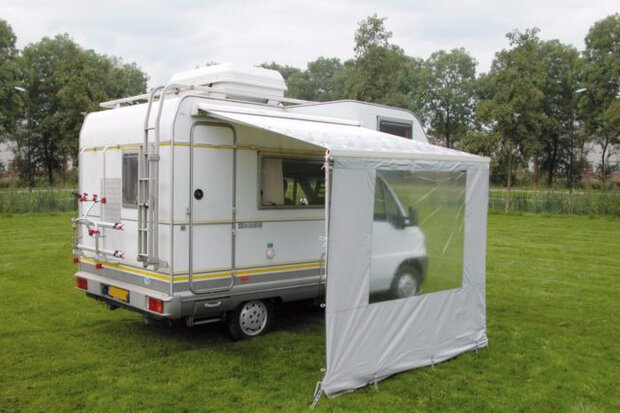 voorwand luifel 384 x 190 cm polyester grijs