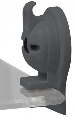 wandhoekplank 23 x 23 cm ABS grijs