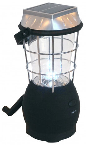 campinglamp Wega oplaadbaar 26 cm polycarbonaat zwart